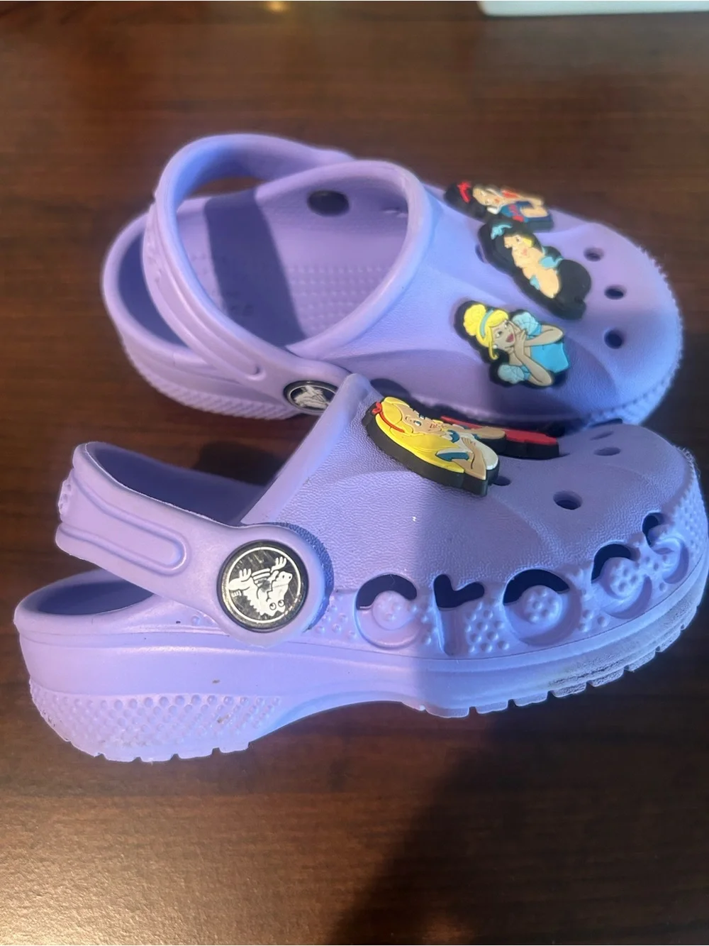CROCS Kids Lavender Classic Clog with Disney Princess Jibbitz